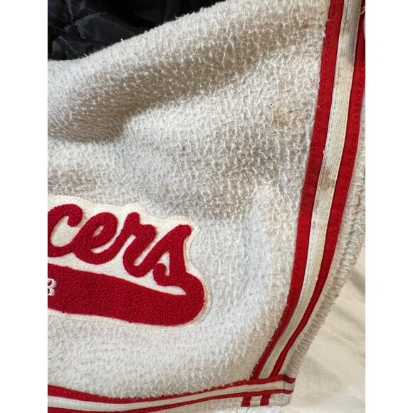 VTG Red Wool Letterman Jacket With HP and Dance Team Patches DeLONG Sz Small - Picture 16 of 16